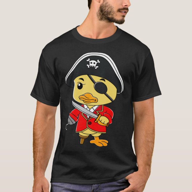 Camiseta Cruzamento Ocultando Locação de Passaporte de Pato (Frente)
