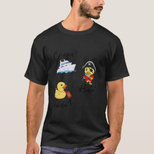 Camiseta Cruzamento Ocultando Locação de Passaporte de Pato