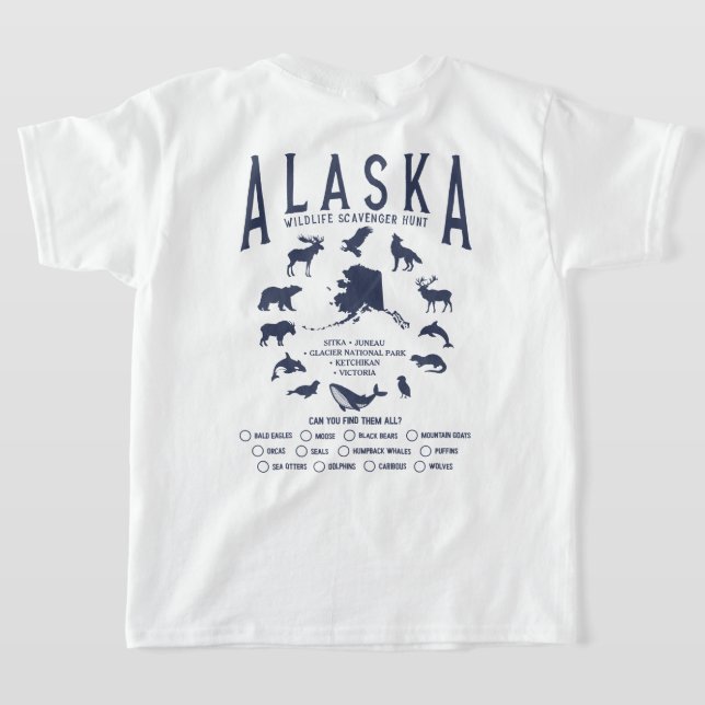 Camiseta Cruzamento Personalizado Da Família Alaska Spottin (Postura das costas)