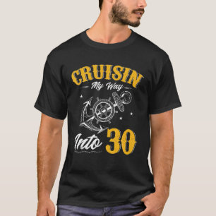 Camiseta Cruzando A Caminho De 30 Cruzeiros De aniversário
