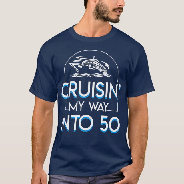 Camiseta Cruzando a caminho de 50 50º Cruzeiro de Aniversár (Frente)