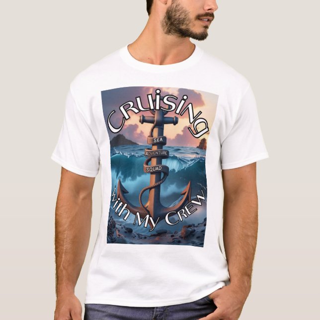Camiseta "Cruzando com minha tripulação" (Frente)