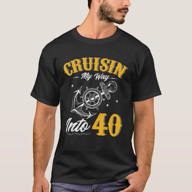 Camiseta Cruzando Em 40 Cruzeiros De aniversário de 40 anos (Frente)
