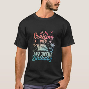 Camiseta Cruzando Em Meu Cruzeiro aniversário de 30 anos 30