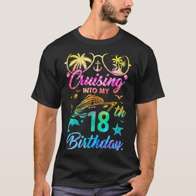 Camiseta Cruzando na minha 18ª Festa de aniversário, 18 ano (Frente)