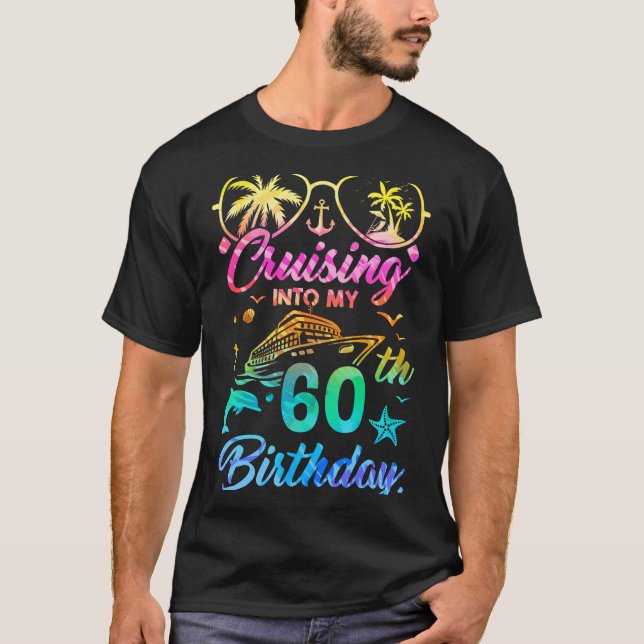 Camiseta Cruzando Na Minha 60ª Festa de aniversário, 60 Ano (Frente)