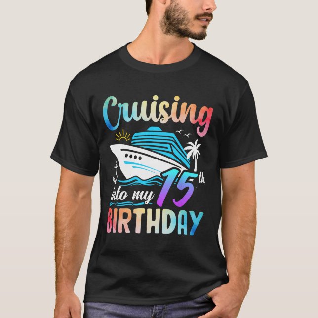 Camiseta Cruzando No Meu Aniversário 15 15 Anos (Frente)