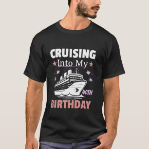 Camiseta Cruzando No Meu Cruzeiro aniversário de 40 anos 40