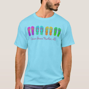 Camiseta Cruze o Sacudir multicolorido de praia, Chá Inchad
