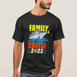 Camiseta Cruzeiro da Família Matching 2022 Cruise Boat Tri