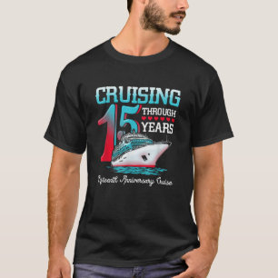 Camiseta Cruzeiro de 15º Aniversário Navegando por 15 Anos 