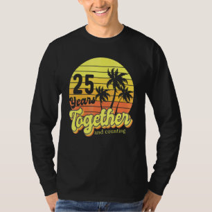 Camiseta Cruzeiro de 25º Aniversário Casal Férias Praia Pal
