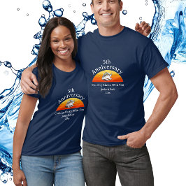 Camiseta Cruzeiro de 5º Aniversário de Casal no Alasca Pers