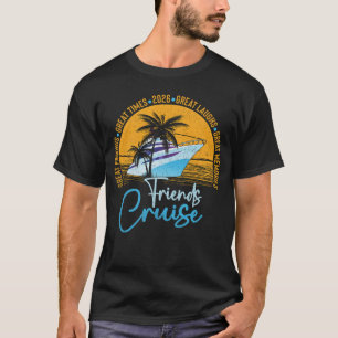 Camiseta Cruzeiro de amigos 2026 Viagem de férias Cruzeiros