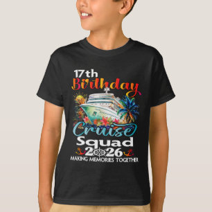 Camiseta Cruzeiro de Aniversário de 17 Anos Amigos Família