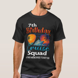 Camiseta Cruzeiro de Aniversário de 7 anos Amigos Família F