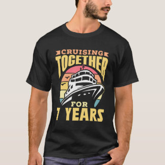 Camiseta Cruzeiro de Aniversário de 7 Anos de Casamento Cru