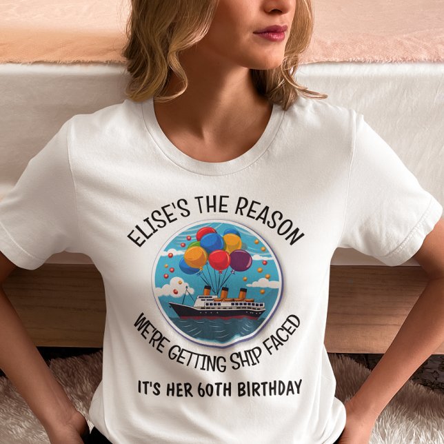 Camiseta Cruzeiro de Aniversário Divertido Personalizado pa (Criador carregado)
