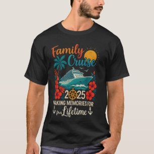 Camiseta Cruzeiro de Família Divertido 2025 Criando Memória