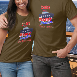 Camiseta  Cruzeiro de Família  Férias Personalizar