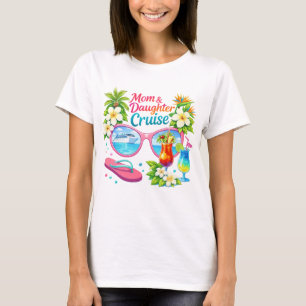 Camiseta Cruzeiro de Mãe e Filha Férias Tropicais