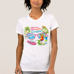 Camiseta Cruzeiro de Mãe e Filha Férias Tropicais
