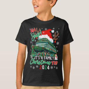 Camiseta Cruzeiro de Natal Ah Navio É Um Natal em Família T