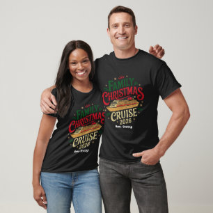 Camiseta Cruzeiro de Natal em Família Festa de Viagem