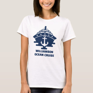 Camiseta Cruzeiro de Praia Personalizado Âncora Náutica Fem