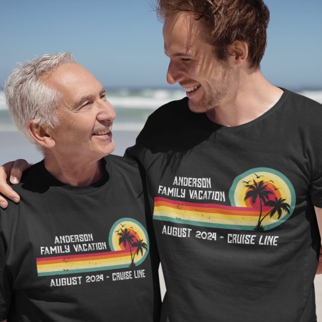 Camiseta Cruzeiro do Pôr do Sol com Estilo Retrô e Desgasta (Criador carregado)