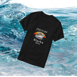 Camiseta Cruzeiro do Pôr do Sol no Alasca Personalizado Pre