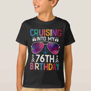 Camiseta Cruzeiro Para Minha Festa de Aniversário de 76 Ano