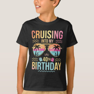 Camiseta Cruzeiro Para o Meu 40º Aniversário Pôr do Sol Tro