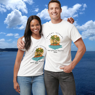 Camiseta Cruzeiro Tropical das Ilhas Cayman  Pôr do Sol Lar