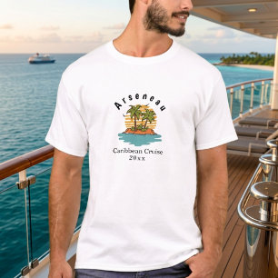 Camiseta Cruzeiro Tropical das Ilhas Cayman  Pôr do Sol Lar