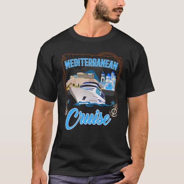 Camiseta Cruzeiros Mediterrânicos Para Mulheres (Frente)