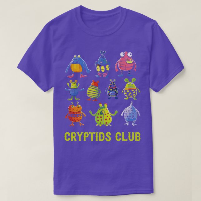 Camiseta Cryptids Club (Frente do Design)