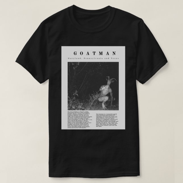 Camiseta Cryptids Goatman Minimalista (Frente do Design)