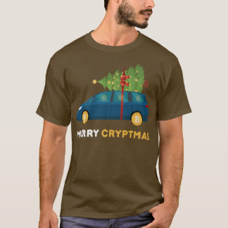 Camiseta Cryptmas Engraçado feliz Bitmoeda Cripto BTC Festi