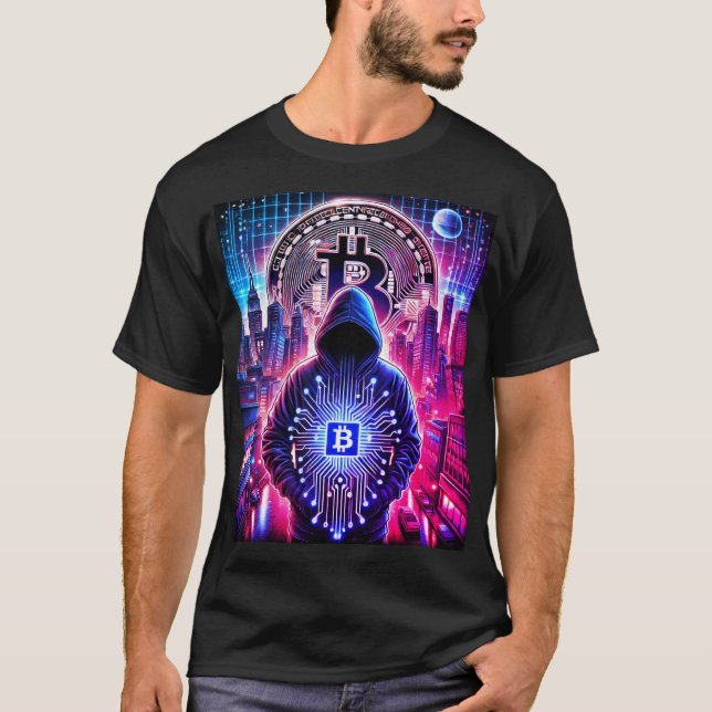 Camiseta Crypto / Bitmoney Rout Rouxineira Azul (Frente)