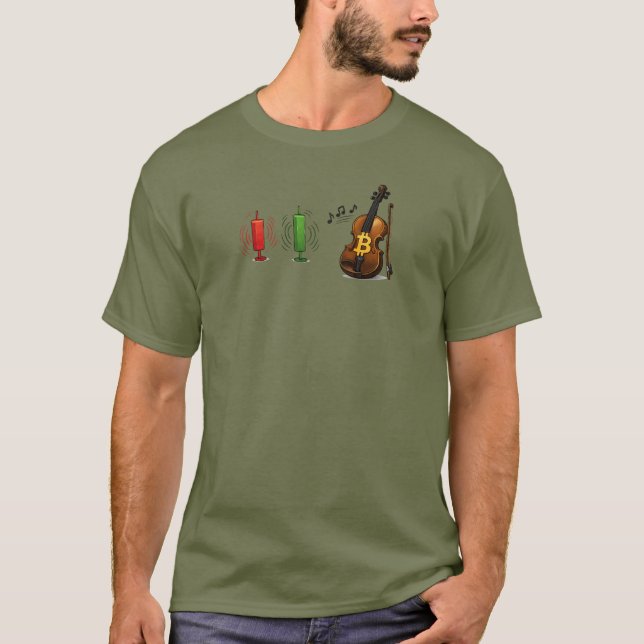 Camiseta Crypto Candelabros Mercado Bitcoin Violin (Frente)