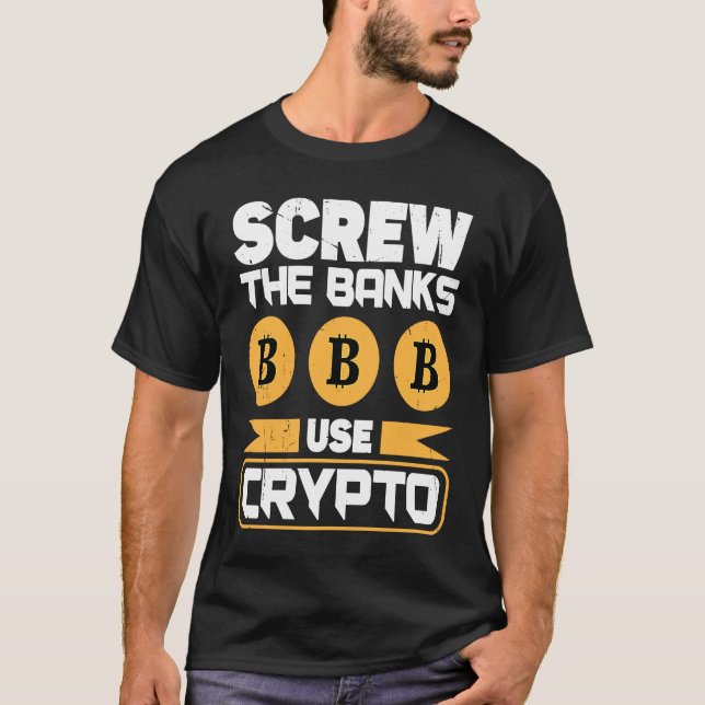 Camiseta Crypto  Cryptocurrency Blockchain Trader Finance   (Frente)