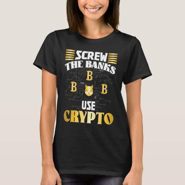 Camiseta Crypto  Cryptocurrency Blockchain Trader Finance   (Frente)
