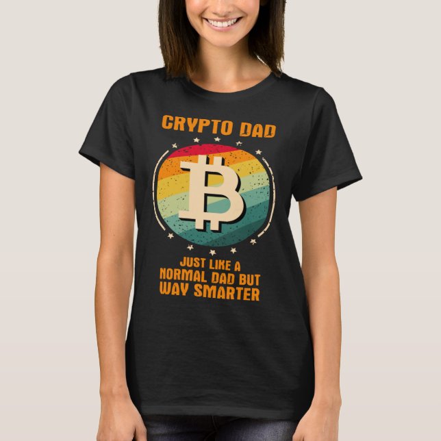 Camiseta Crypto Dad just like a normal dad but way smarter (Frente)