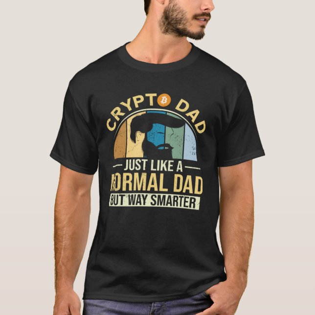 Camiseta Crypto Dad Normal Father Bitcoin Hodler Trader  Cr (Frente)
