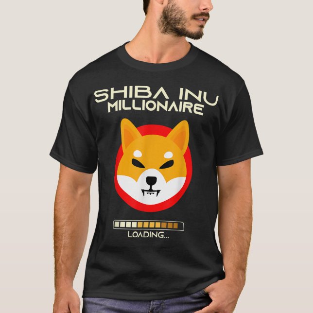 Camiseta Crypto Dog Millionaire Loading Design (Frente)