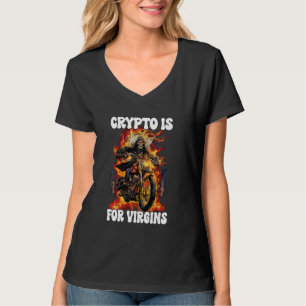 Camiseta Crypto É Para Virgins Cringe Skeleton