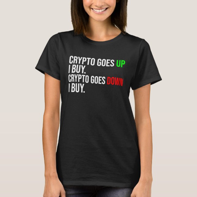 Camiseta Crypto Fica Engraçado Bitcoin Criptomoeda (Frente)