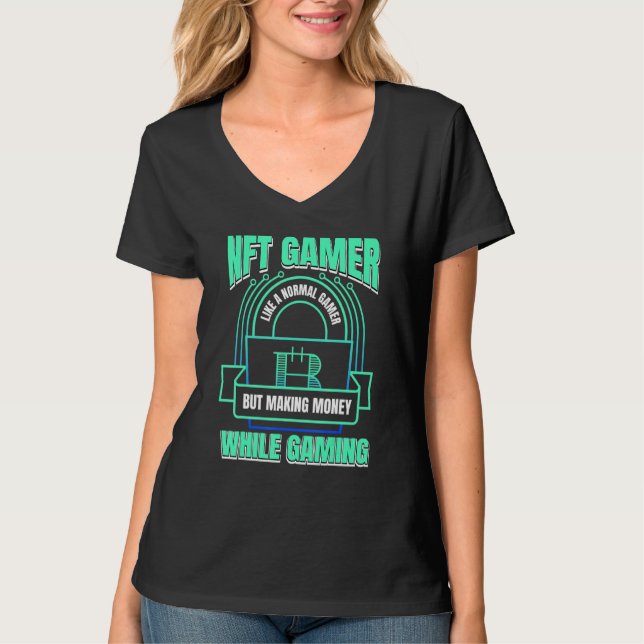 Camiseta Crypto Gamer Como Um Jogador Normal Com Dinheiro N (Frente)