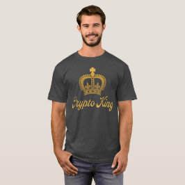 Camiseta Crypto King em Carvão e Dourado